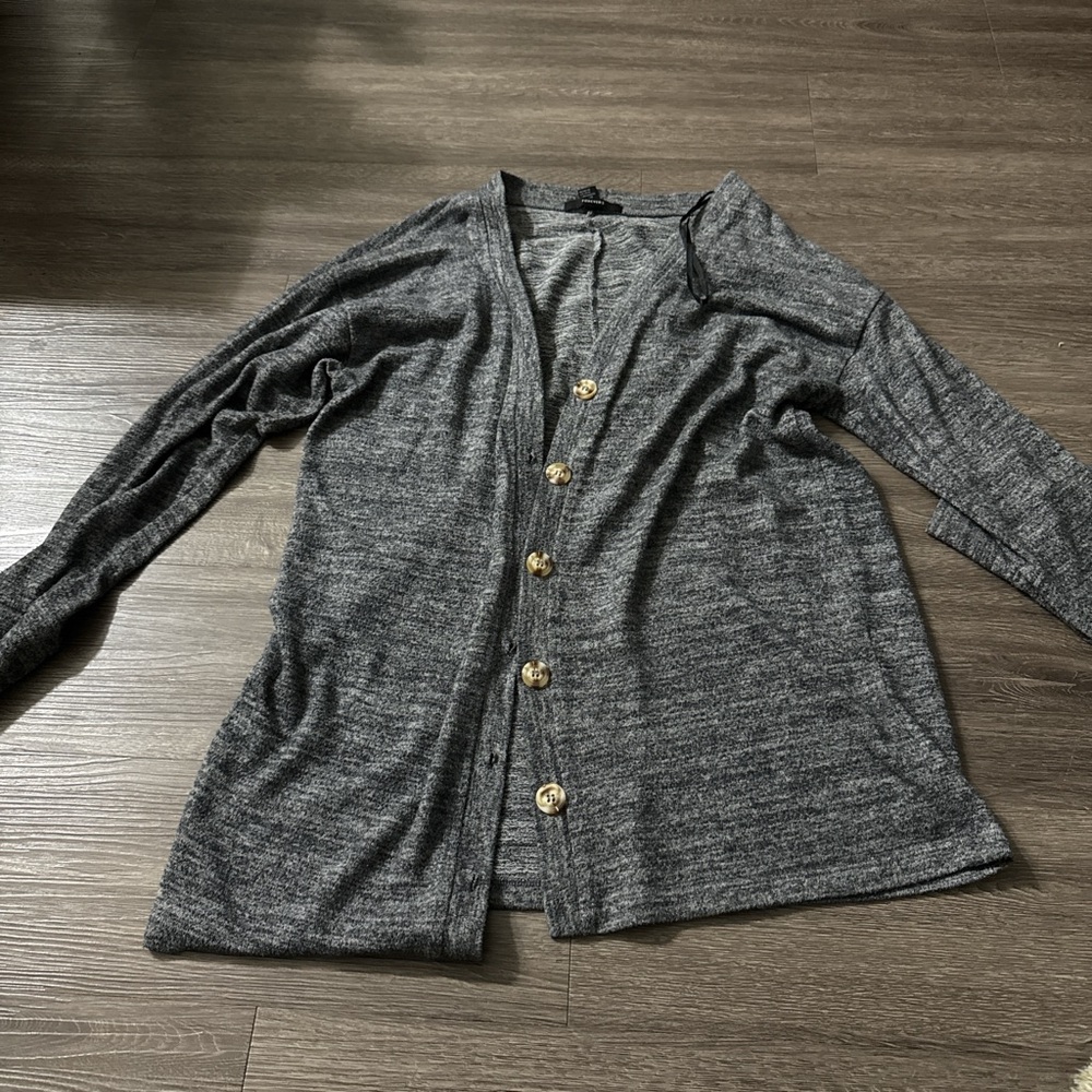 Forever 21 Gray Cardigan Sweater